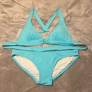 Women’s Michael Kors Large Light Blue Two-Piece Swim Bikini Set